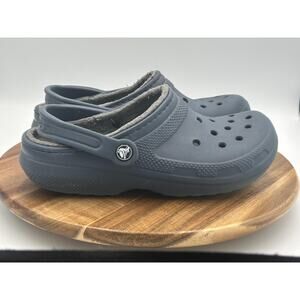 Crocs Classic Lined Clog Shoes Mens Size 8 Womens 10 Fleece Winter Comfort Slip